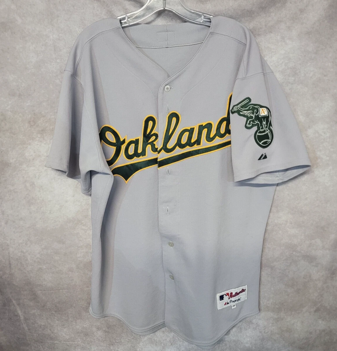 Vintage Majestic Authentic MLB OAKLAND ATHLETICS A's Gray Jersey