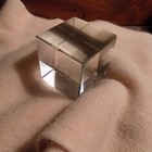 Real Tibetan High Altitude 100% Clear Cuboid Crystal Quartz Energy Cube