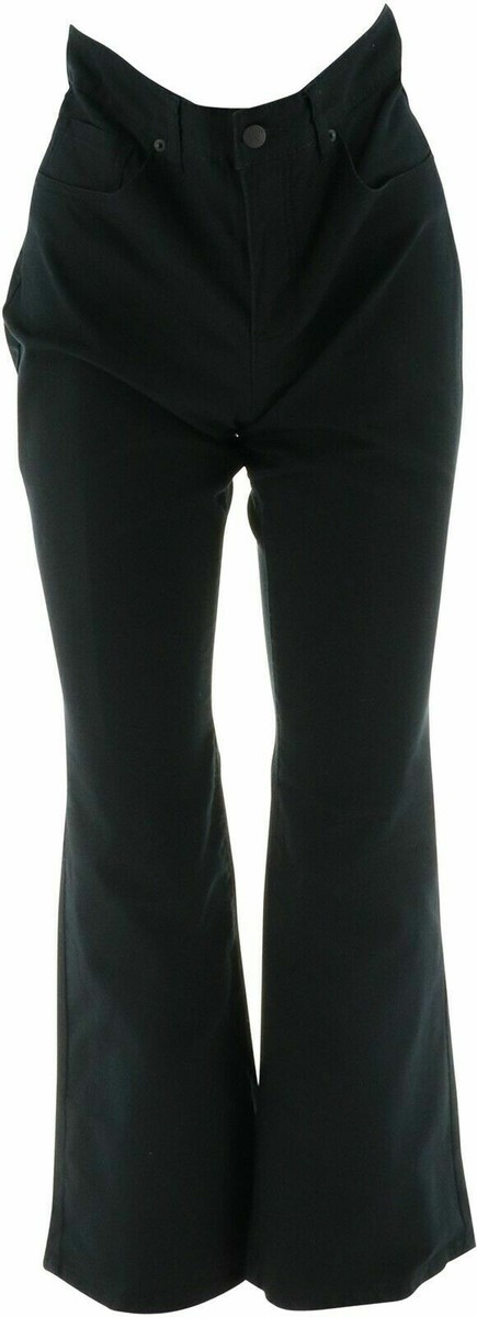 【WONDER WONDER】Def Two Button Eyelet Long Bootcut Denim PT Women with Control My Wonder Denim Twill Boot Cut Jeans