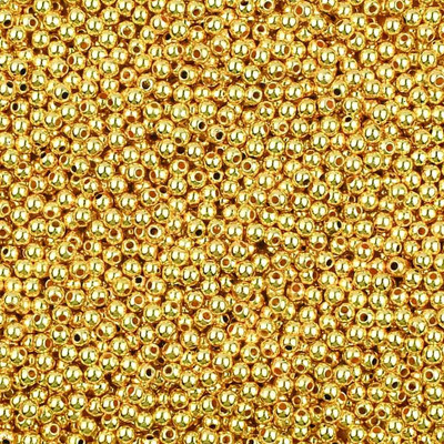 2000 Pcs Smooth round Beads Gold Beads for Jewelry Making Loose Spacer Beads for