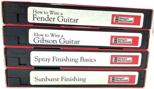 Lot of 4 - Guitar Luthier Instructional VHS Videos Fender/Gibson/Sunburst/Spray
