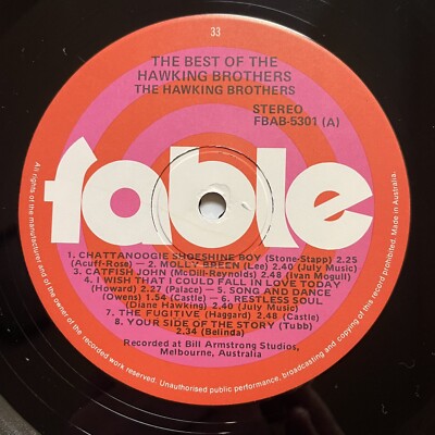 The Hawking Brothers The Best Of Vinyl Record 12” 33 RPM FBAB-5301