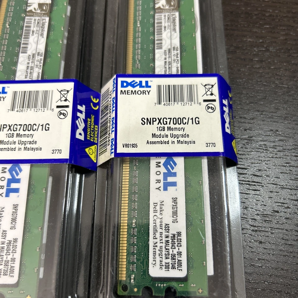 4x 1GB PC2-6400 DELL SNPXG700C/1G Memory Upgrade Dell Computers NEW - Image 2 of 4