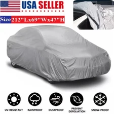 212'' Full Car Cover Waterproof Sun UV Dust Rain Snow Resistant Car Protection✅