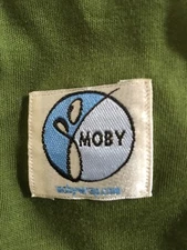 MOBY Stretch Baby Wrap Newborn Carrier Moss Green EUC One Size Babies 8 - 35 lbs