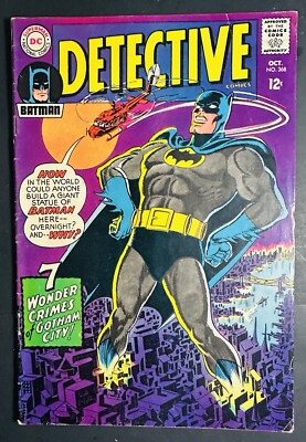 DETECTIVE COMICS #368 VINTAGE 1967 RIDDLER -BATMAN & ROBIN DC COMICS!