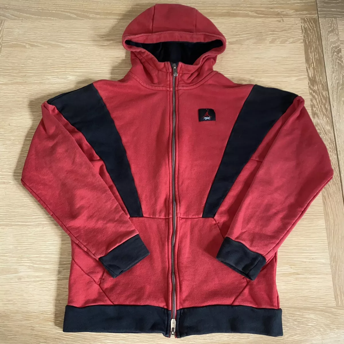 Nike Air Jordan Boys Hoodie Zip Up Red Black Size XL eBay