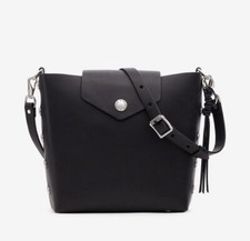 Rag & Bone Atlas Black Leather Crossbody Bucket Bag Purse Handbag $1100