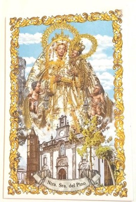Keramikfliese Azulejo Virgen del Pino  religiös Wandbild Gran Canaria Kirche