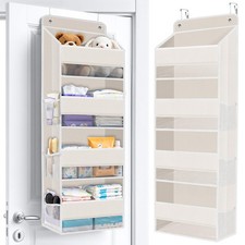 WISELIFE Over The Door Organizer Storage with 4 Large Pockets Door Hanging Or...