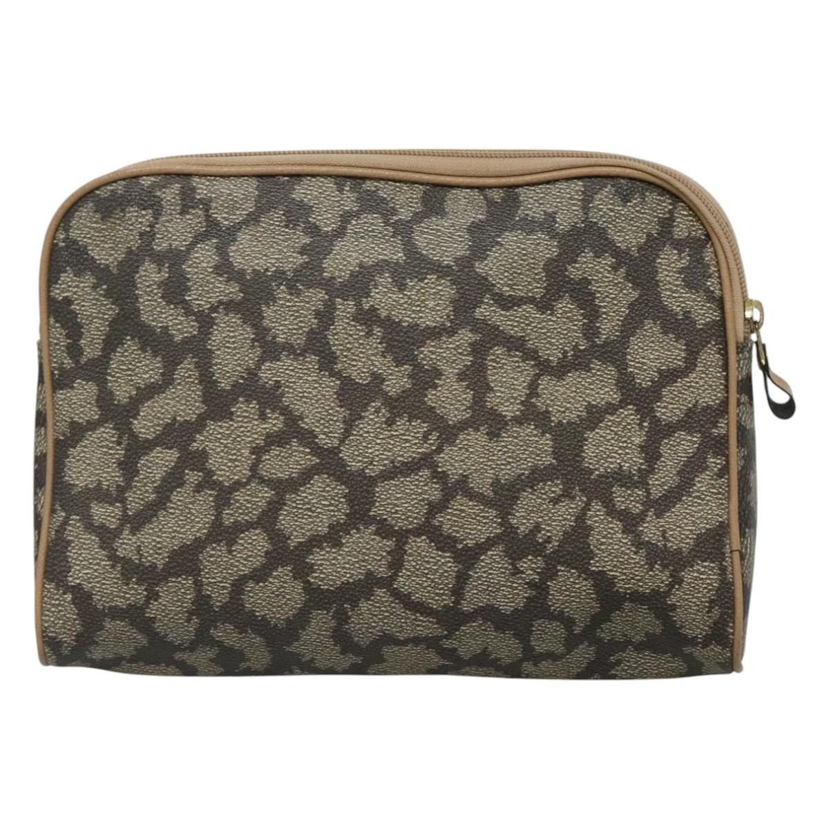 Pochette Yves Saint Laurent in tela grigia autentica