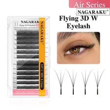 Individual 3D W Shape Fans Automatic Flower False Eyelashes Extensions NAGARAKU