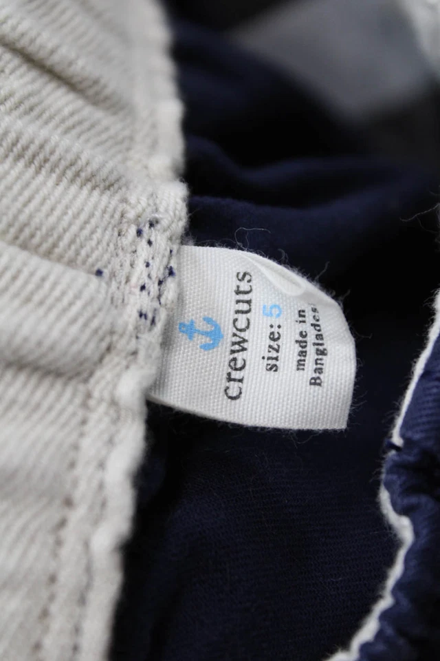 Pantalones Cortos Crewcuts Niñas Cordón Algodón Sarga Azul Marino Talla 5 Foto 3 de 4