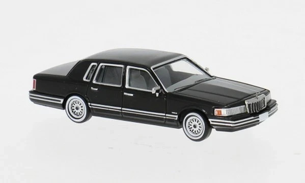PCX87 / BREKINA  1991 LINCOLN TOWN CAR  BLACK    HO  1/87  PLASTIC