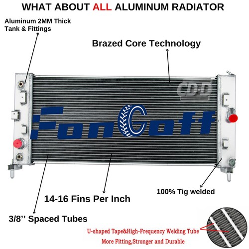 2Row Radiator For Chevy Impala 2010-11 Monte Carlo 06-07 LaCrosse 08-09 ...