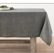 Crate & Barrel Shiloh Grey EasyCare Tableclot...