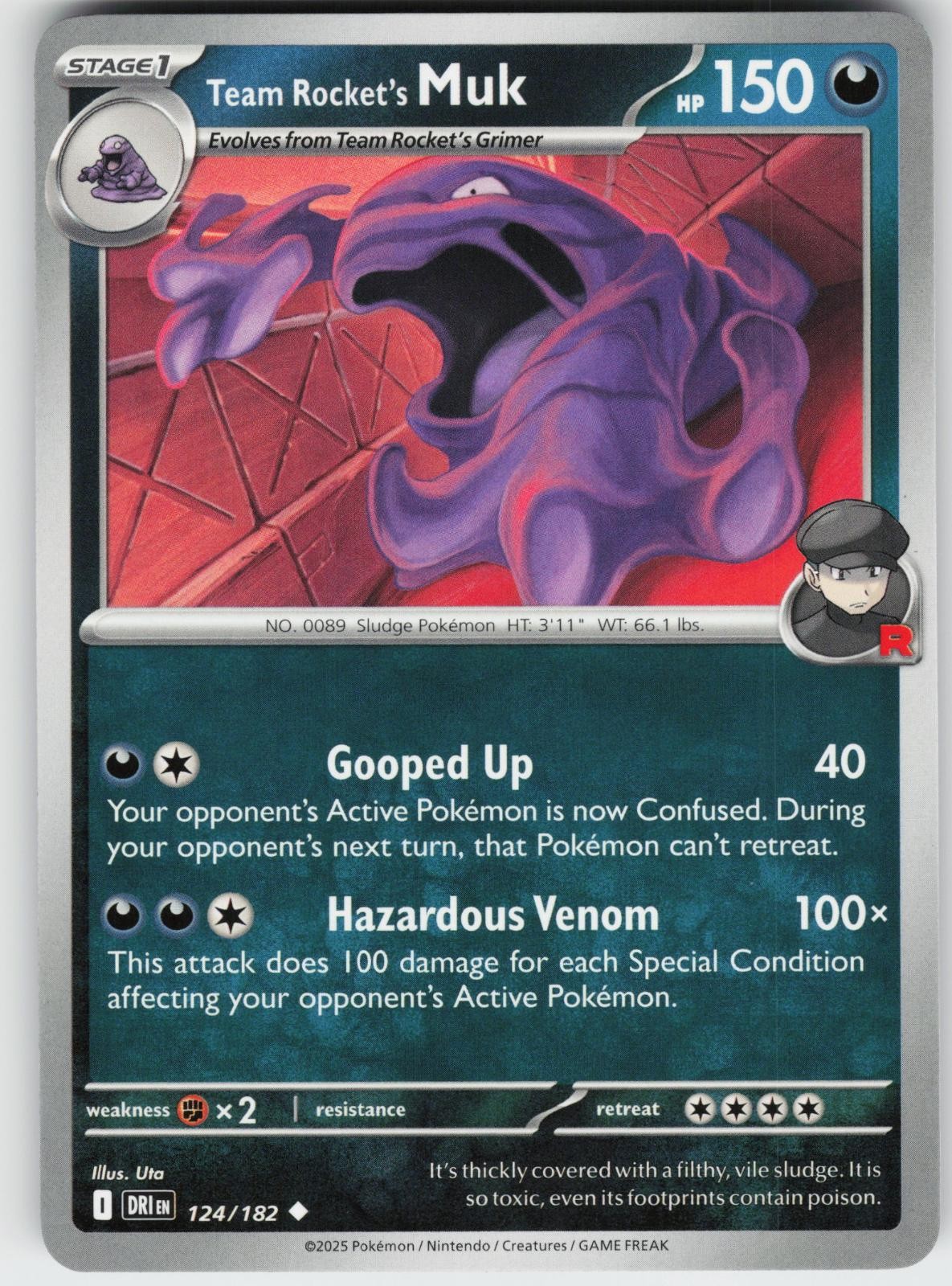 TEAM ROCKET'S MUK 124/182 UC NEAR MINT