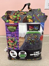 Teenage Mutant Ninja Turtles Kids 2-Piece Twin/Full Comforter Set, Reversible