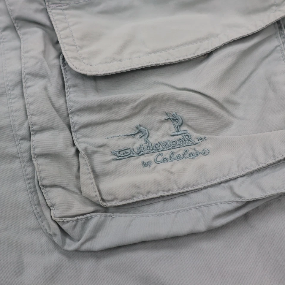 Shorts de carga Cabelas 6" masculino médio 32-34" guia de pesca náilon verde externo - Imagem 2 de 4