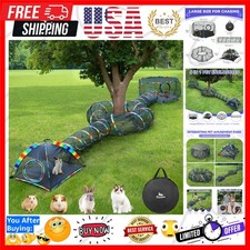 Outdoor Cat Enclosures for Cats Indoor, Patio Portable Mesh Cat Tent, Tunnel,...