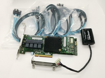   ASR 71605 1GB 16Port PCIe Raid w/   & 4x SFF-8643-Sata Cables US *lj