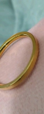Size 11 Goldtone Ring 2mm New Durable Sleek