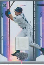 Ichiro Suzuki Mariners 2004 Leaf Certified Materials Mirror Fabric White 130/200