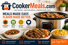 CookerMeals.com Domain Cooking Recipes Meal Prep Food Brand Name