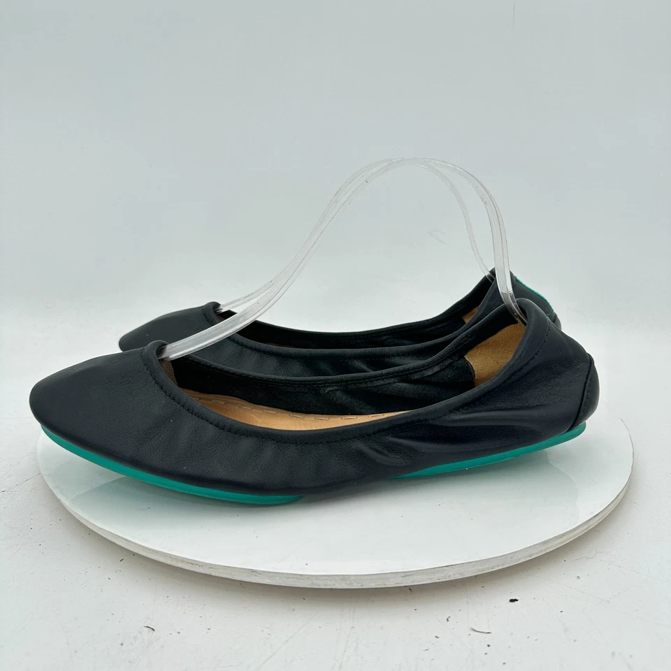Zapatos planos de ballet Tieks By Gavrieli para mujer talla 10 de cuero negro verde azulado sin cordones Foto 2 de 4
