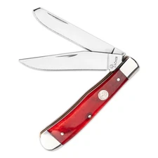 BOKER® Treebrand Trapper Smooth Red Bone Classic EDC Pocket Knife D2 Slipjoint