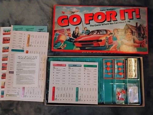 Go For It Board Game Parker Brothers 1985 Vintage New Open Box