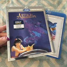 Aladdin (Blu-ray/DVD, 2015) Best Buy Exclusive With Lenticular Slipcover Disney