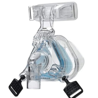 New Respironics Comfortgel 1070042 Medium Cushion Mask with Frame Clips & Elbow