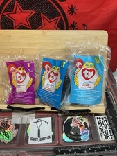 McDonalds Happy Meal TY Teenie Beanie Babies 1998 New in Package Lot of 3