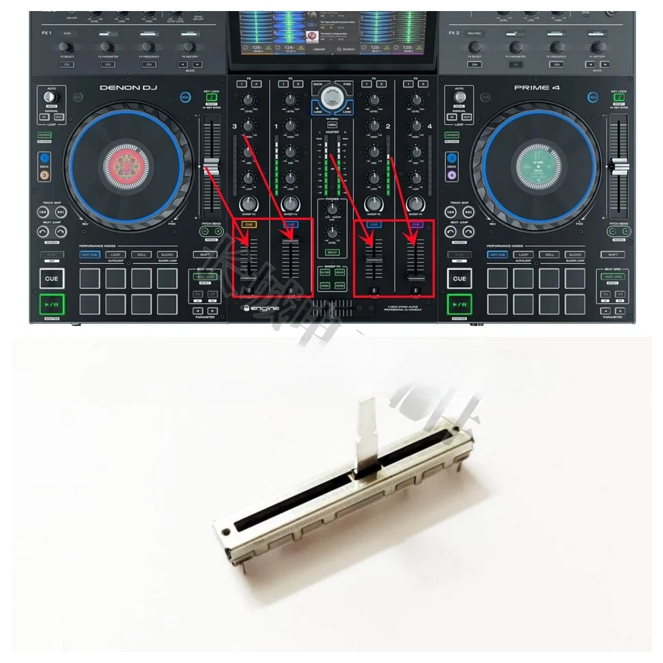 Repuesto de fader de volumen para controlador DJ Denon P4 / P2 Prime y MCX8000 Foto 3 de 3