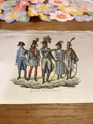 Antique 19th Century Hand Colored Engraving From Book Giulio Ferrario?