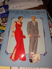 Vintage 1988 Duke & Duchess of Windsor Fashion Paper Dolls by Tom Tierney UNCUT