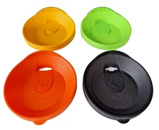 Lot Of 4 Tervis Tumbler 24oz Travel Lid with Slider Green Black Yellow Orange