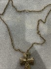 Vintage Sarah Coventry Cross Necklace "Golden Splendor" 1977 Beautiful Classic — photo 3