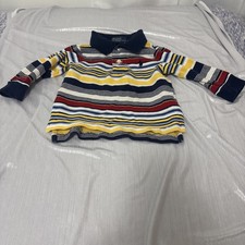 Ralph Lauren Polo Boys Stripe Long Sleeve Shirt Size 9 Months Colorful Europe