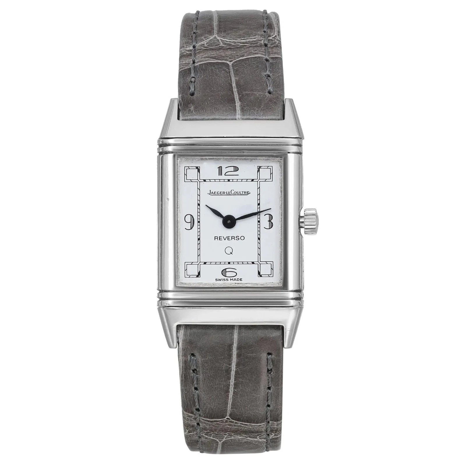 Jaeger LeCoultre — Jaeger LeCoultre Reverso Lady Steel White Dial Ladies Quartz Watch 140.025.8