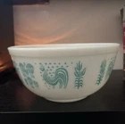 VINTAGE PYREX Butterprint Amish Mixing Bowl – 2.5 Qt – Turquoise Pattern