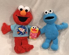 Sesame Street Elmo  Cookie Monster Plush Toys Lot