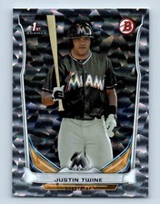2014 Bowman Draft Picks & Prospects Justin Twine Silver Ice Miami Marlins #DP41