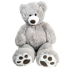 Hugfun International Large Teddy Bear Plush Gray Stuffed Animal Soft 27.5"