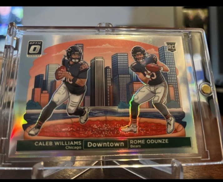 CALEB WILLIAMS ROME ODUNZE DOWNTOWN DUAL 2024 Donruss OPTIC #50 *1st Place Bear