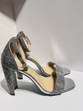 Blue by Betsey Johnson Womens SB-RINA Heeled Sandal Silver 1203 US 8M