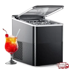 Portable Countertop Ice Maker Nugget Ice Machine 26.5 lbs Low Noise Auto Clean