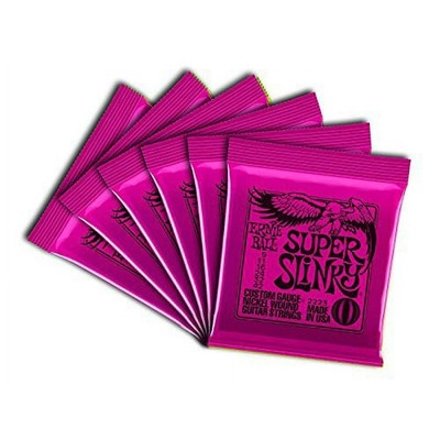 Ernie Ball Regular Slinky 9-42 Gauge Nickel Wound Electric Guitar Strings 6 Pack