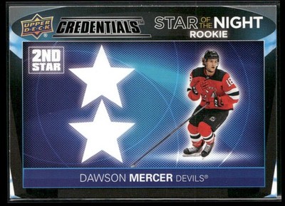 2021-22 Upper Deck Credentials #2SR-7 Dawson Mercer Star of the Night: 2nd Star